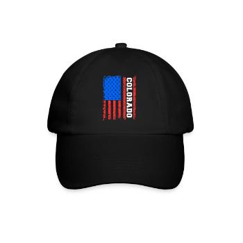 Colorado Usa drapeaux cadeau - Casquette classique - noir/noir - Devant