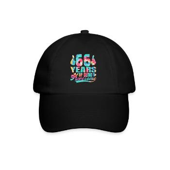 66e anniversaire ou anniversaire 66 ans d’existence - Casquette classique - noir/noir - Devant