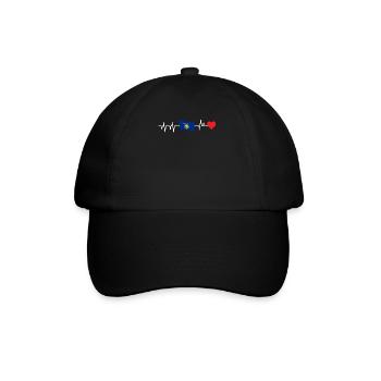 Montana heartbeat gift - Baseball Cap - black/black - Front