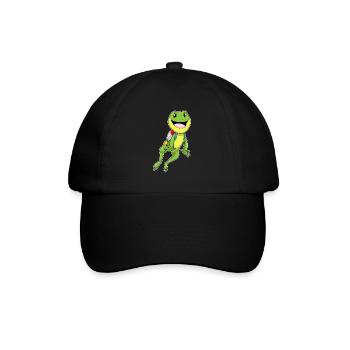 Frosch Jetpack - Baseballkappe - Schwarz/Schwarz - Vorne