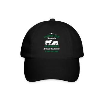 Je parle Seulement à Mes Vaches - Casquette classique - noir/noir - Devant