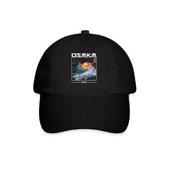 Osaka Japon Art esthétique des années 80 - Casquette classique - noir/noir - Devant