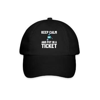 Support technique Assistance technique informatique Helpdesk - Casquette classique - noir/noir - Devant