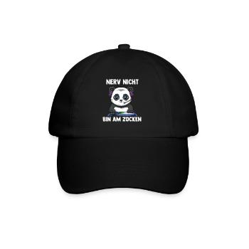 Nerv Nicht Bin Am Zocken Panda - Computerspiele - Baseballkappe - Schwarz/Schwarz - Vorne