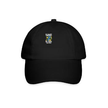 Zum Eishockey geboren Eishockey - Baseballkappe - Schwarz/Schwarz - Vorne