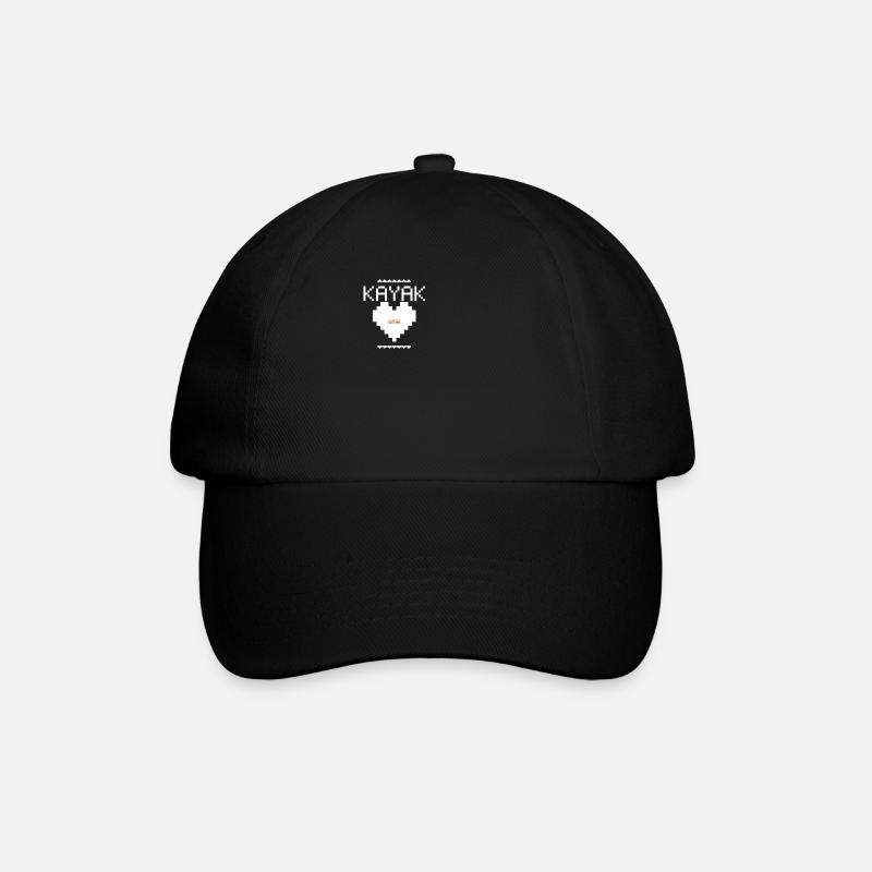 kayak pixel start - Baseball Cap - black/black
