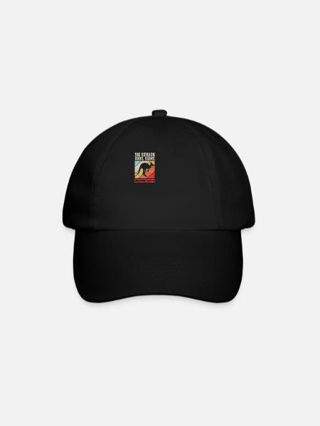 Sie Stellen Wohl Gerne Unnötige Fragen Retro Kängu - Baseballkappe - Schwarz/Schwarz