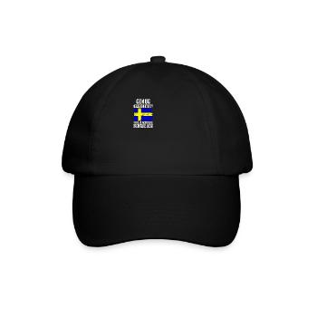 Skandinavien Urlaub Schwede Schweden - Baseballkappe - Schwarz/Schwarz - Vorne