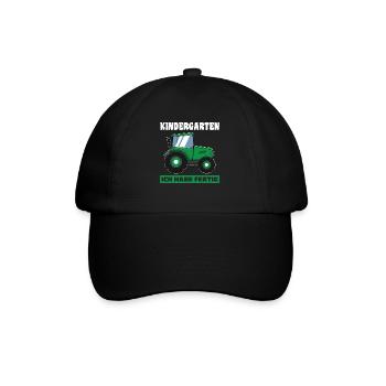 Kindergarten Traktor Kindergartenanfänger Geschenk - Baseballkappe - Schwarz/Schwarz - Vorne