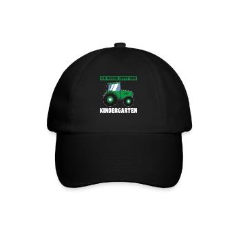 Kindergarten Traktor Kita-Start Geschenk - Baseballkappe - Schwarz/Schwarz - Vorne