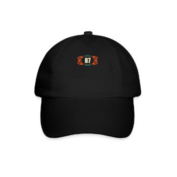 87 - Baseballkappe - Schwarz/Schwarz - Vorne