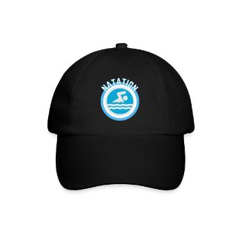Schwimmbad - Baseballkappe - Schwarz/Schwarz - Vorne