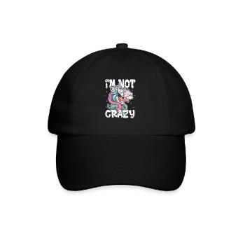 i am not crazy - crazy unicorn gift - Baseball Cap - black/black - Front