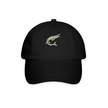 Mosasaurus I Marine Repiel Cretaceous Fossils - Baseball Cap - black/black - Front