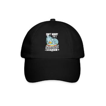 Swimming Lifeguard Swimming Course Outdoor Pool Gift - Baseball Cap - black/black - Front