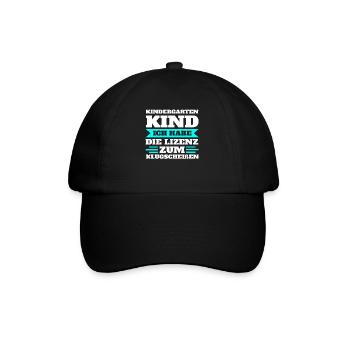 Kindergarten Kita Kindergartenkind Geschenk - Baseballkappe - Schwarz/Schwarz - Vorne