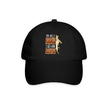 Du siehst einen Roadkill ich sehe ein Meisterstück - Baseballkappe - Schwarz/Schwarz - Vorne