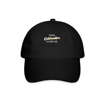 Elektroniker - Baseballkappe - Schwarz/Schwarz - Vorne