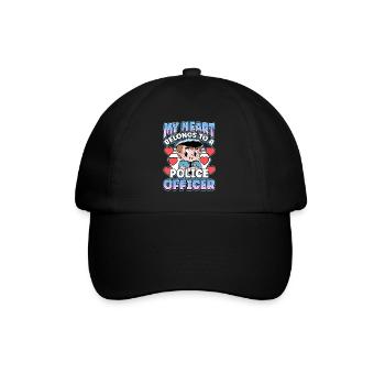 Conception de l’application de la loi pour un agent de police - Casquette classique - noir/noir - Devant