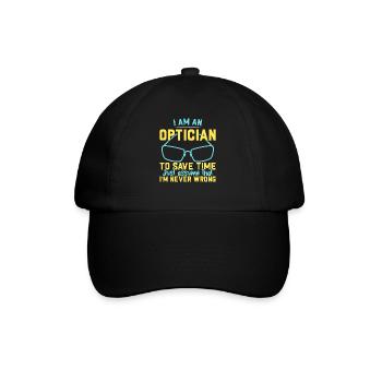 Ich bin ein Optiker Brillenflüsterer Optometrie - Baseballkappe - Schwarz/Schwarz - Vorne