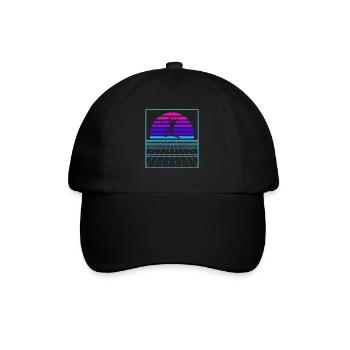 Vaporwave Pole Vaulter Athlétisme Saut à la perche - Casquette classique - noir/noir - Devant