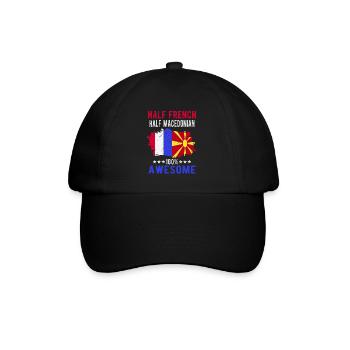 Moitié Français moitié macédonien - Casquette classique - noir/noir - Devant
