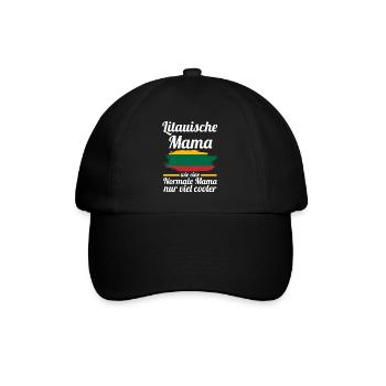 Litauerin Litauische Mama Litauen Mutter - Baseballkappe - Schwarz/Schwarz - Vorne