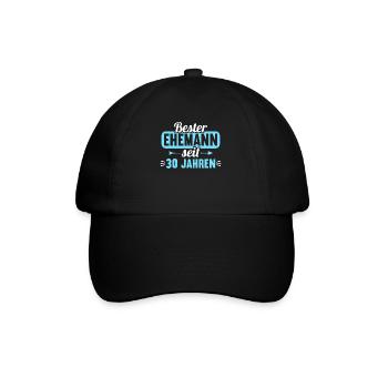 Beste Ehefrau Bester Ehemann seit 30 Jahren - Baseballkappe - Schwarz/Schwarz - Vorne