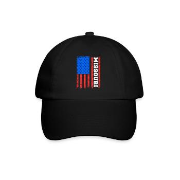 Cadeau drapeau Missouri Usa - Casquette classique - noir/noir - Devant