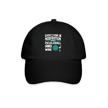 Drôle de vin et de pickleball - Casquette classique - noir/noir - Devant