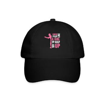 Je sais que je joue comme une fille essayer de suivre - Casquette classique - noir/noir - Devant