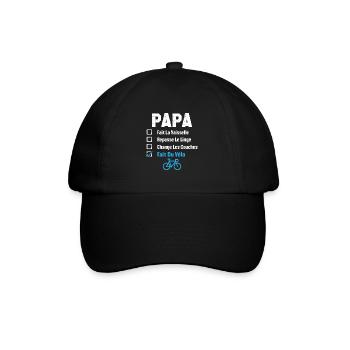 Papa cycliste fête des pères cadeau drôle vélo - Casquette classique - noir/noir - Devant