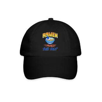 Ramen Paused Talk Fast Funny Ramen Lover Tea - Baseball Cap - black/black - Front