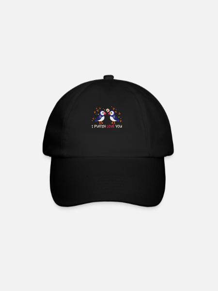 I Puffin Love You Relation Hearts Love Seabirds - Casquette classique - noir/noir