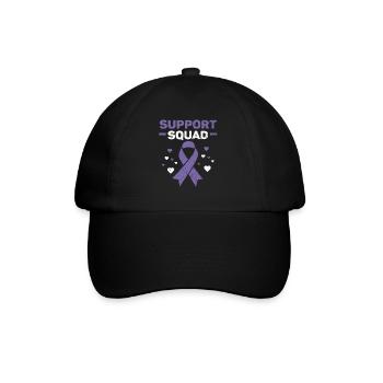 Support Squad Autoimmunkrankheit Lupus Bewusstsein - Baseballkappe - Schwarz/Schwarz - Vorne