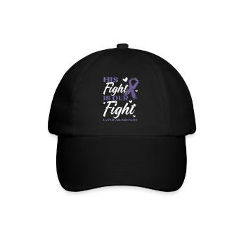 His Fight Is Our Fight Lupus Awareness Support - Baseball Cap - black/black - Front