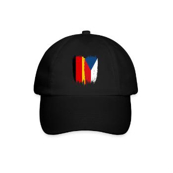 Allemagne Drapeau République tchèque - Casquette classique - noir/noir - Devant