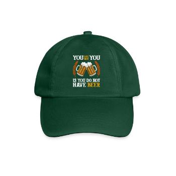 Buveur de bière Hommes Bière - Casquette classique - vert bouteille - Devant