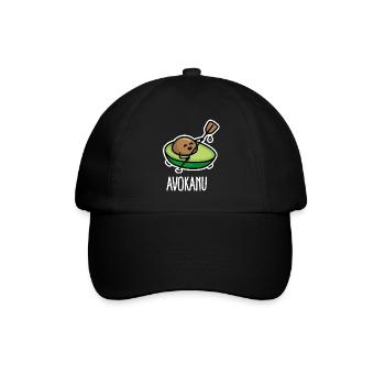 Avokanu lustige Kanu Kanusport Avocado Kajak - Baseballkappe - Schwarz/Schwarz - Vorne