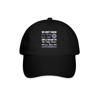 Lupus Bewusstsein Purple Ribbon Autoimmunkrankheit - Baseballkappe - Schwarz/Schwarz - Vorne