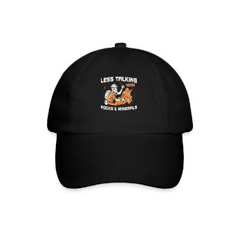 Moins de paroles, plus de pierres et de minéraux - Casquette classique - noir/noir - Devant