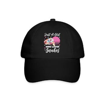 Snake Serpent Flower Floral Just A - Baseball Cap - black/black - Front