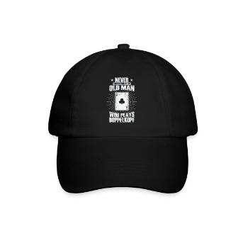 Ne sous-estimez jamais un vieil homme par Doppelkopf - Casquette classique - noir/noir - Devant