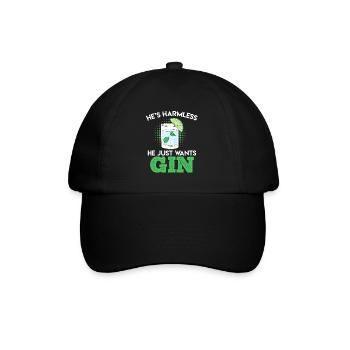 He just wants to drink gin Gin - Baseball Cap - black/black - Front