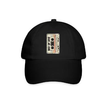 Best of 2015 Kasette Retro Tape - Baseballkappe - Schwarz/Schwarz - Vorne