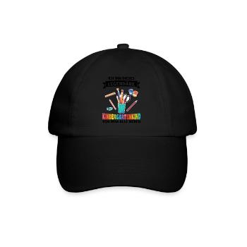 Kindergarten Anfang Kindergartenanfänger Geschenk - Baseballkappe - Schwarz/Schwarz - Vorne