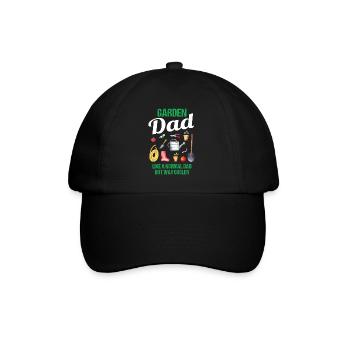Garten Papa Lustiger Spruch Geschenk Herren - Baseballkappe - Schwarz/Schwarz - Vorne