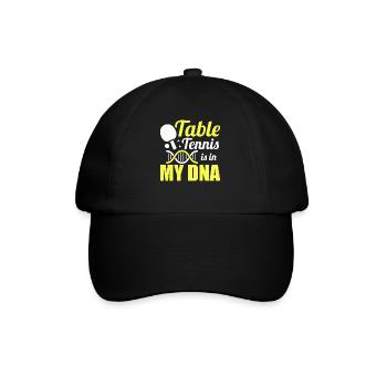 Le tennis de table est dans mon ADN - le ping-pong - Casquette classique - noir/noir - Devant