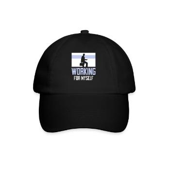 Für Mich Selbst Arbeiten Gründer Unternehmer CEO - Baseballkappe - Schwarz/Schwarz - Vorne