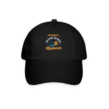 Mir reichts ich haue ab nach Mallorca - Baseballkappe - Schwarz/Schwarz - Vorne
